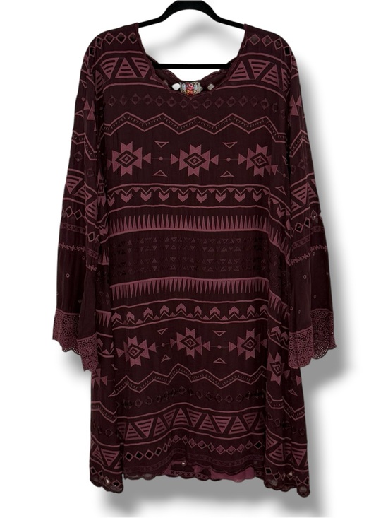 Johnny Was Dresses & Skirts - Johnny Was Long Sleeve Shift Dress Size XL Embroidered Bohemian Western